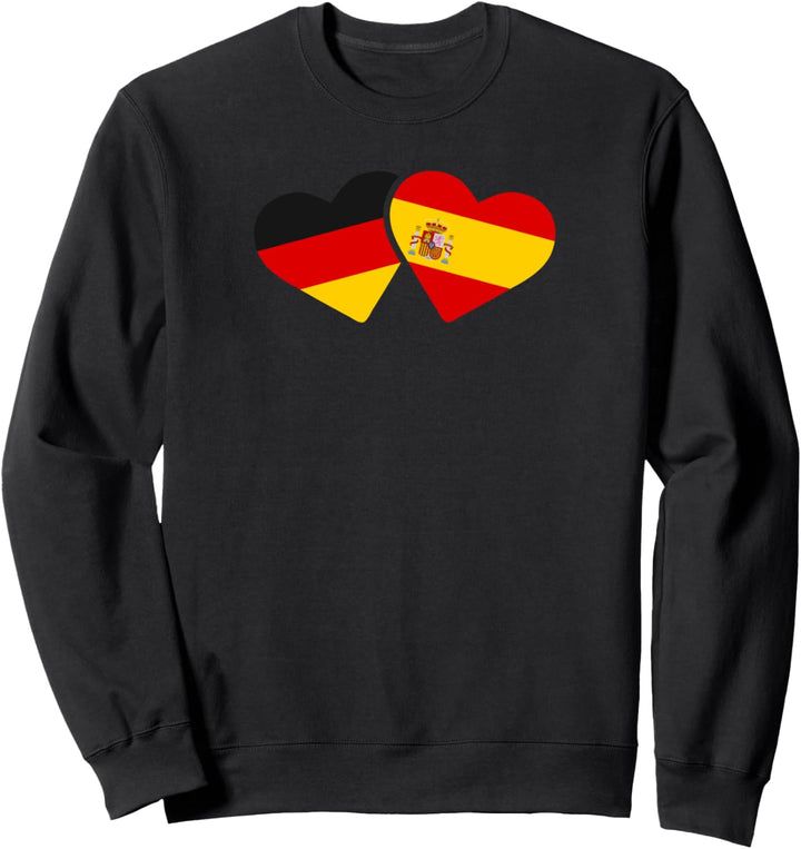 Deutschland Spanien Liebe Herz Freunde Love Geschenk Sweatshirt