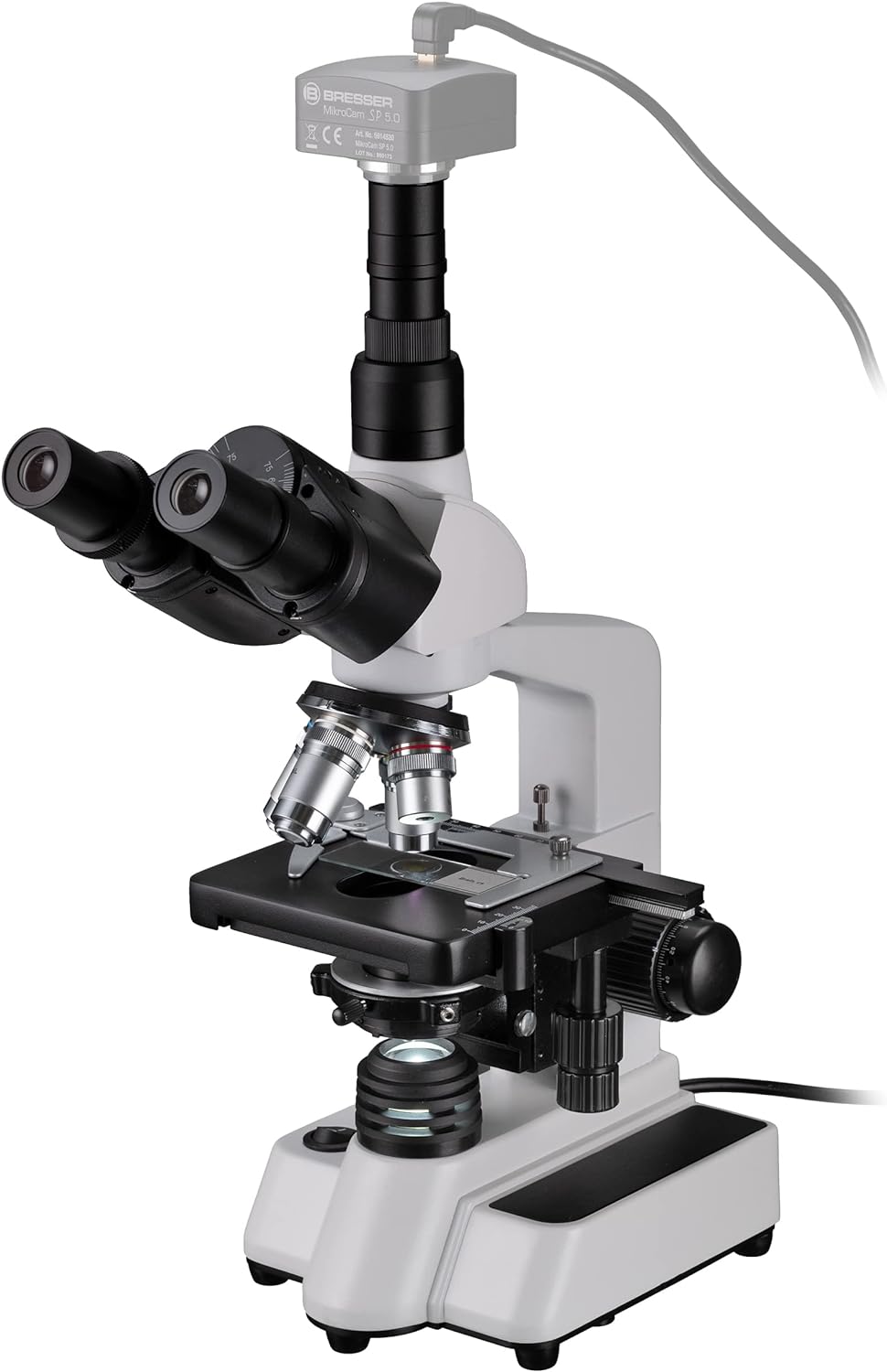 Bresser Durchlicht Mikroskop Researcher Trino 40x-1000x Vergrösserung für gehobene Ansprüche & Dauer