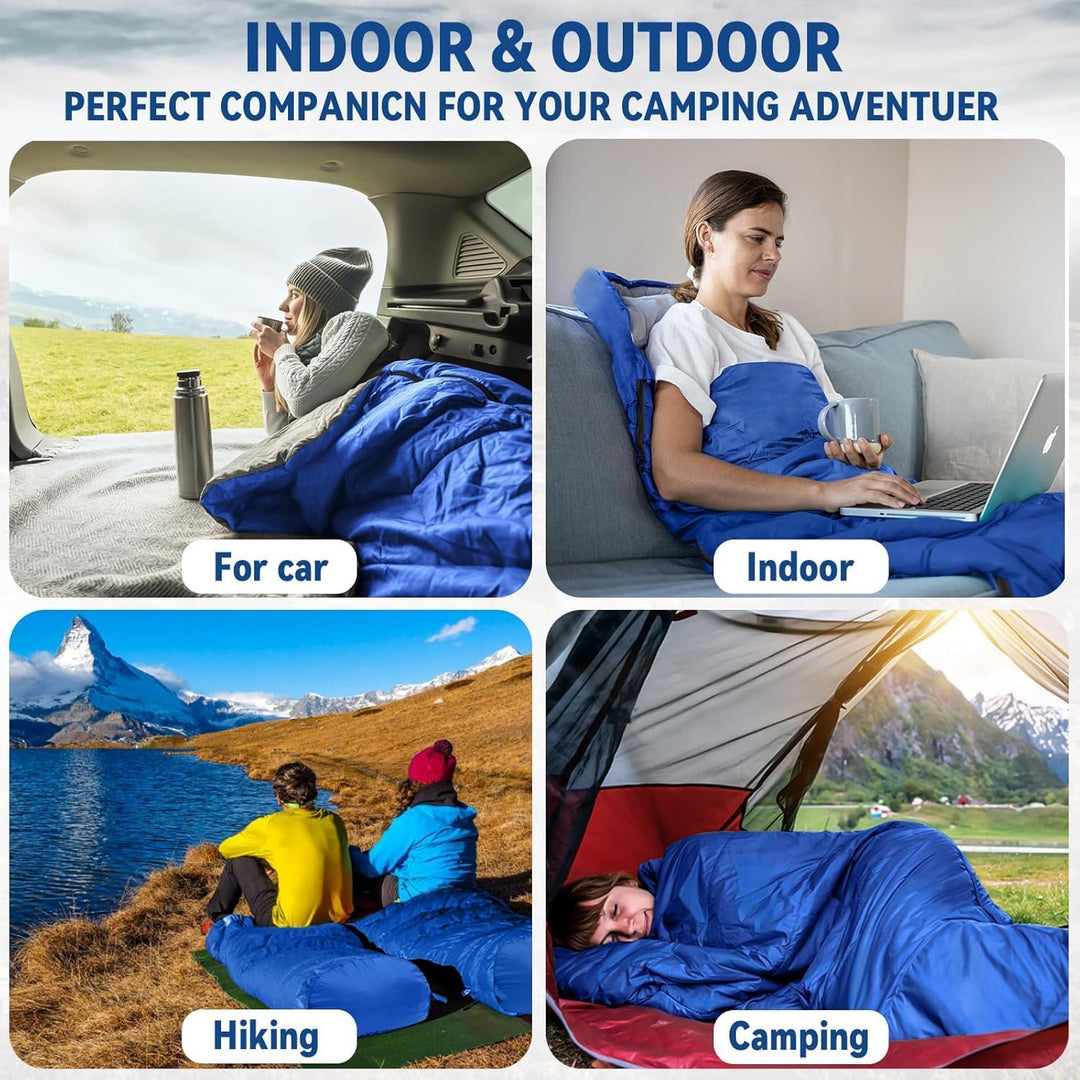 Schlafsack 3 Jahreszeiten & Sommer Ultraleicht [790g] | Kleines Packmass, Camping Mumienschlafsack E