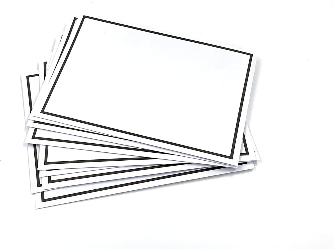 50 Trauerumschläge, C5 = 225 x 157 mm, mit schwarzem Seidenfutter und schwarzem Rahmen, Kondolenz-Br