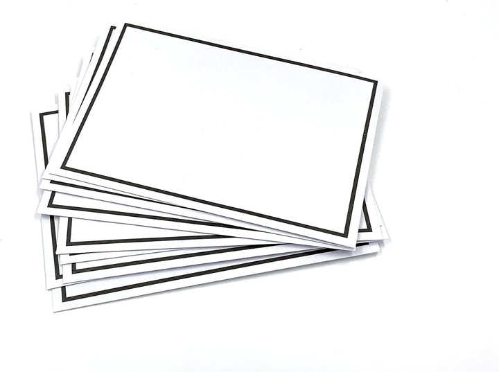 50 Trauerumschläge, C5 = 225 x 157 mm, mit schwarzem Seidenfutter und schwarzem Rahmen, Kondolenz-Br