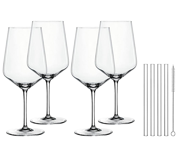 Nachtmann Cocktail/Spritz Set/4 + 4 Glastrinkhalme 7608/8tlg Tastes Good [SET4] [SP]