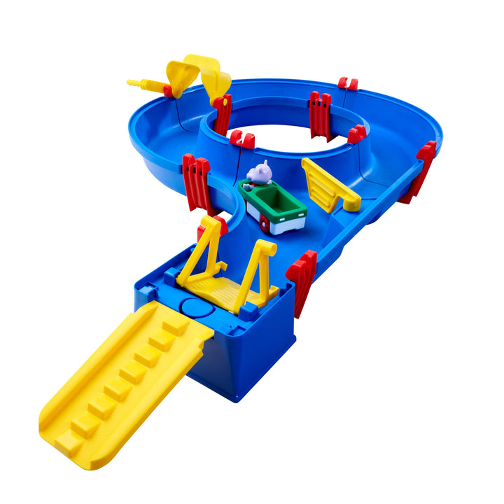 BIG Spielwarenfabrik AquaPlay - AmphieSet - 88x50x13 cm grosse Wasserbahn, ideales Einsteigermodell,