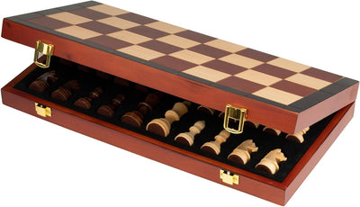 Philos 2605 - Schach, Schachspiel, Schachkassette, Feld 45 mm, Königshöhe 78 mm, Holz