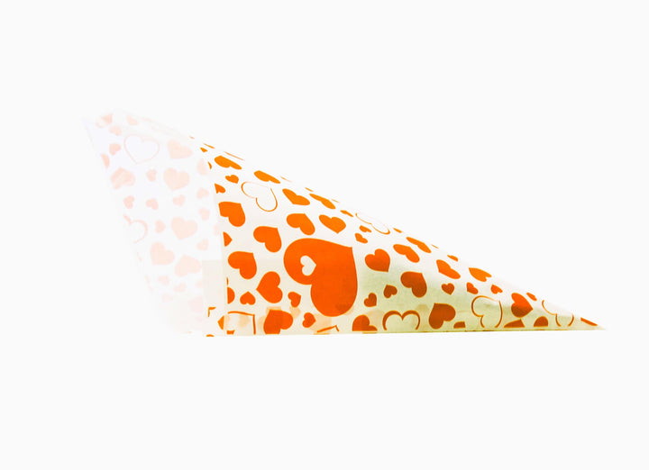 Spitztüten aus Papier Motiv Orange Herzen PGV Länge ca. 19 cm für ca. 125 g Inhalt (500 Stück), 500