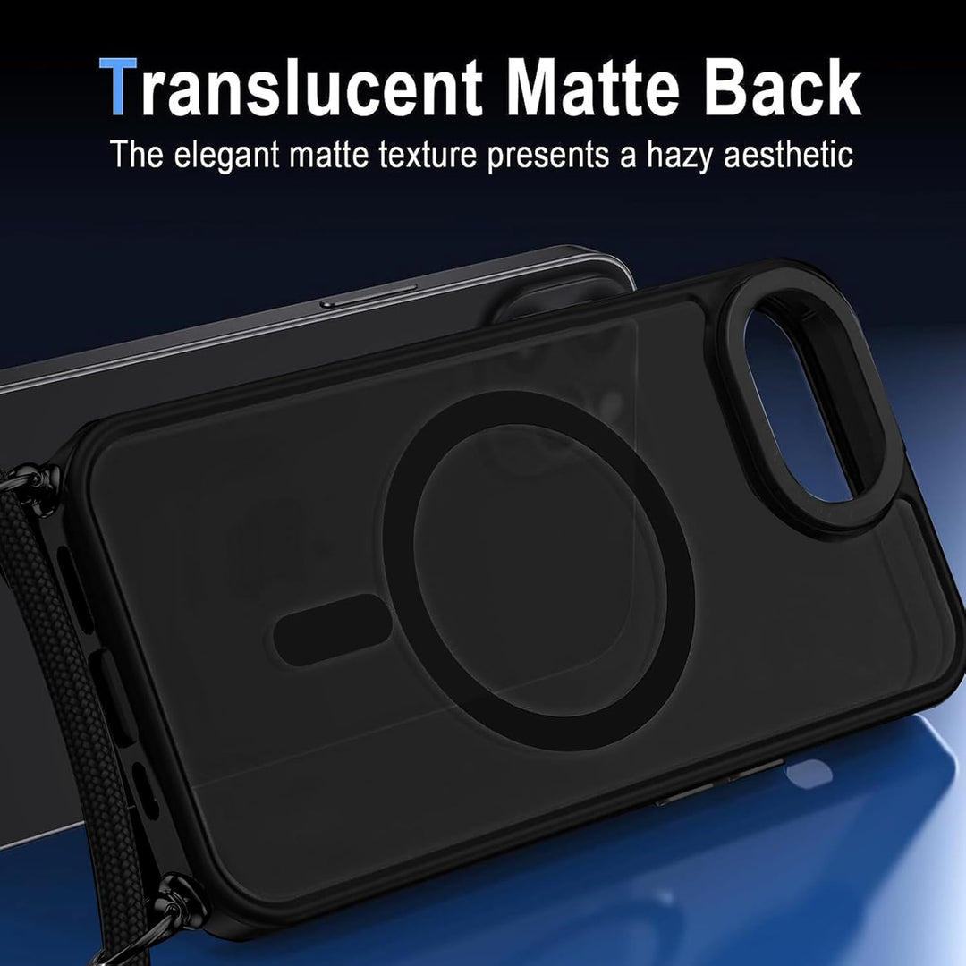Yodege Magnetische Handyband für iPhone 16e 6,1" Hülle mit Band, Handyhülle Kompatibel mit MagSafe,