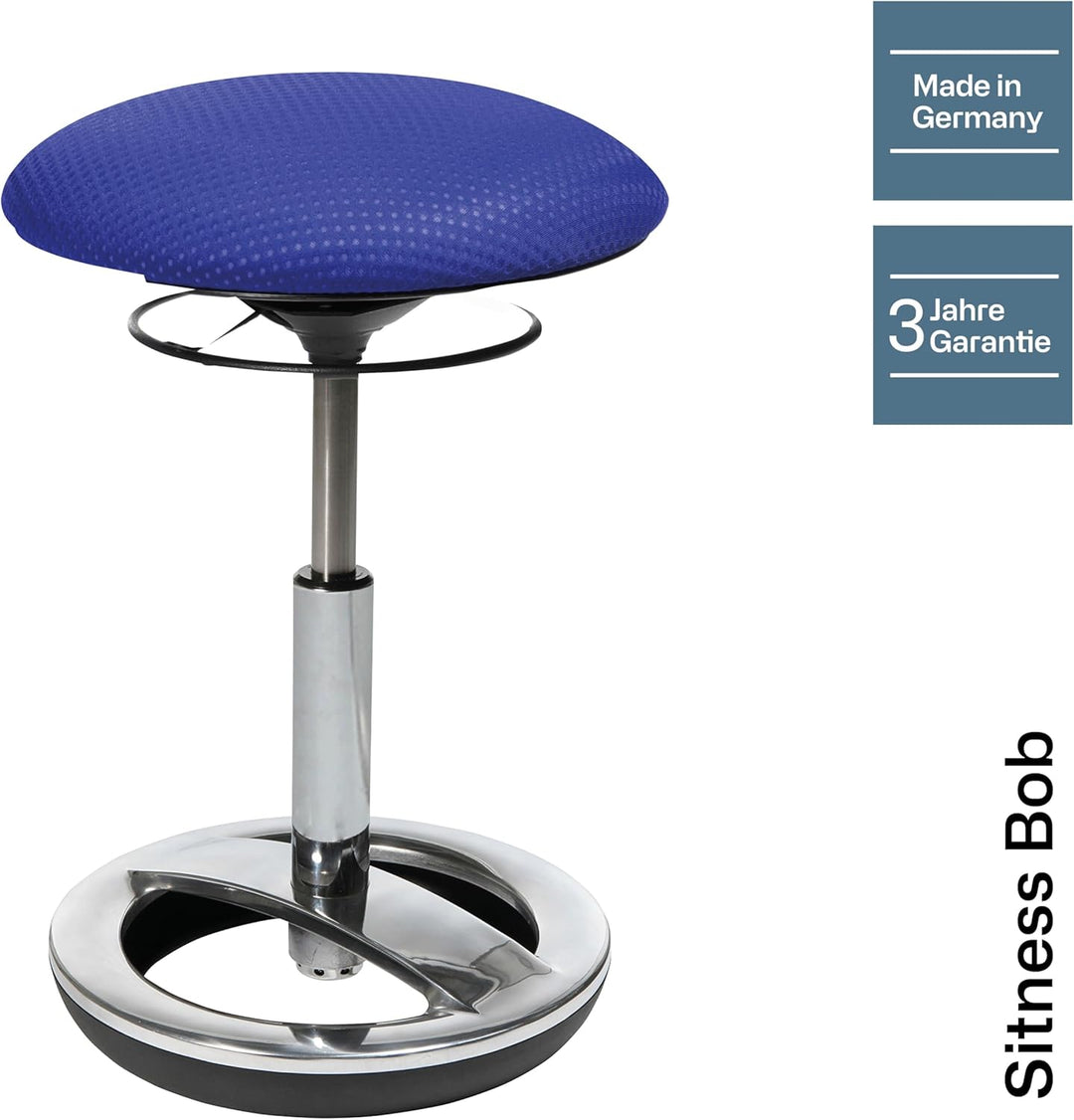 Topstar SU49BR6 Sitness Bob, ergonomischer Sitzhocker, Arbeitshocker, Bürohocker mit Schwingeffekt,