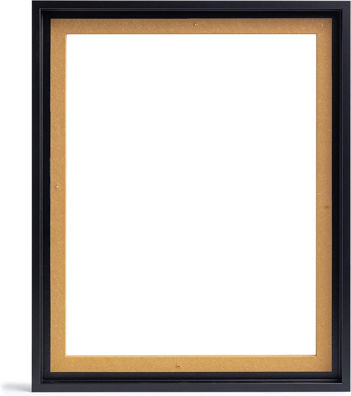 Stallmann Design Schattenfugenrahmen 30x90 cm schwarz, Bilderrahmen für Leinwandbilder auf Keilrahme