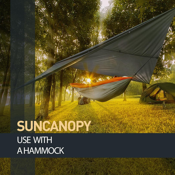 Tarp 3x4M Wasserdicht, Ultraleicht Camping Zeltplane, mit 15 Öse+6 Aluminiumstifte+8 Nylonseile, Ant