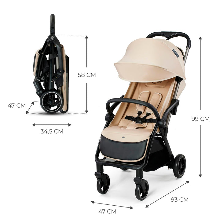 Kinderkraft APINO Buggy bis 22 kg, Liegebuggy, Kinderwagen, Leicht - 7,5kg, Automatisches zusammekla