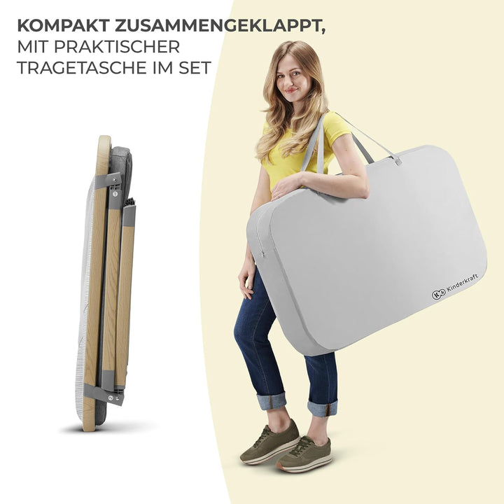 Kinderkraft Kinderreisebett 4 in 1 SOFI, Babybetten, Kinderbett, Baby Zustellbett, Reisebett mit Zub