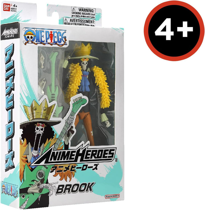 BANDAI – Anime Heroes - One Piece - Anime Heroes Figur 17 cm - Brook - 37006, Brook
