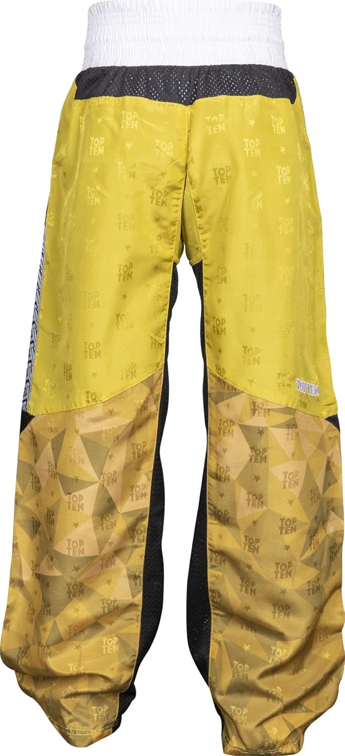 TOP TEN Kickboxhose „Prism“ Gelb S, XXL