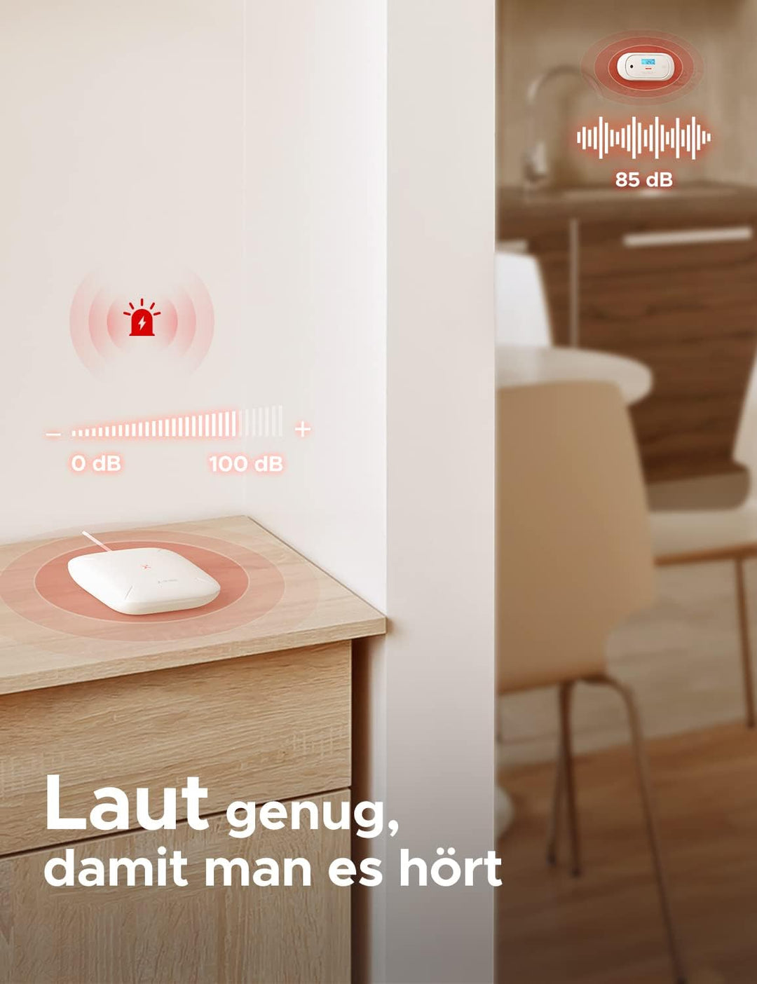 X-Sense Kohlenmonoxid-Melder funktioniert mit der SBS50-Basisstation, verfügt über eine Digitale LCD