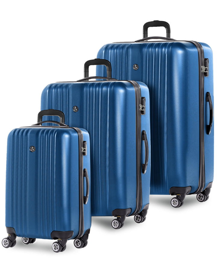 FERGÉ Kofferset Hartschale 3-teilig erweiterbar Toulouse Trolley-Set - Handgepäck 55 cm, L und XL 3e