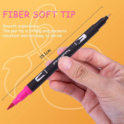 Laconile Marker & Filzstifte 120 Colours Pinselstifte,Dual Tip Brush Pen set Handlettering Stifte Fi