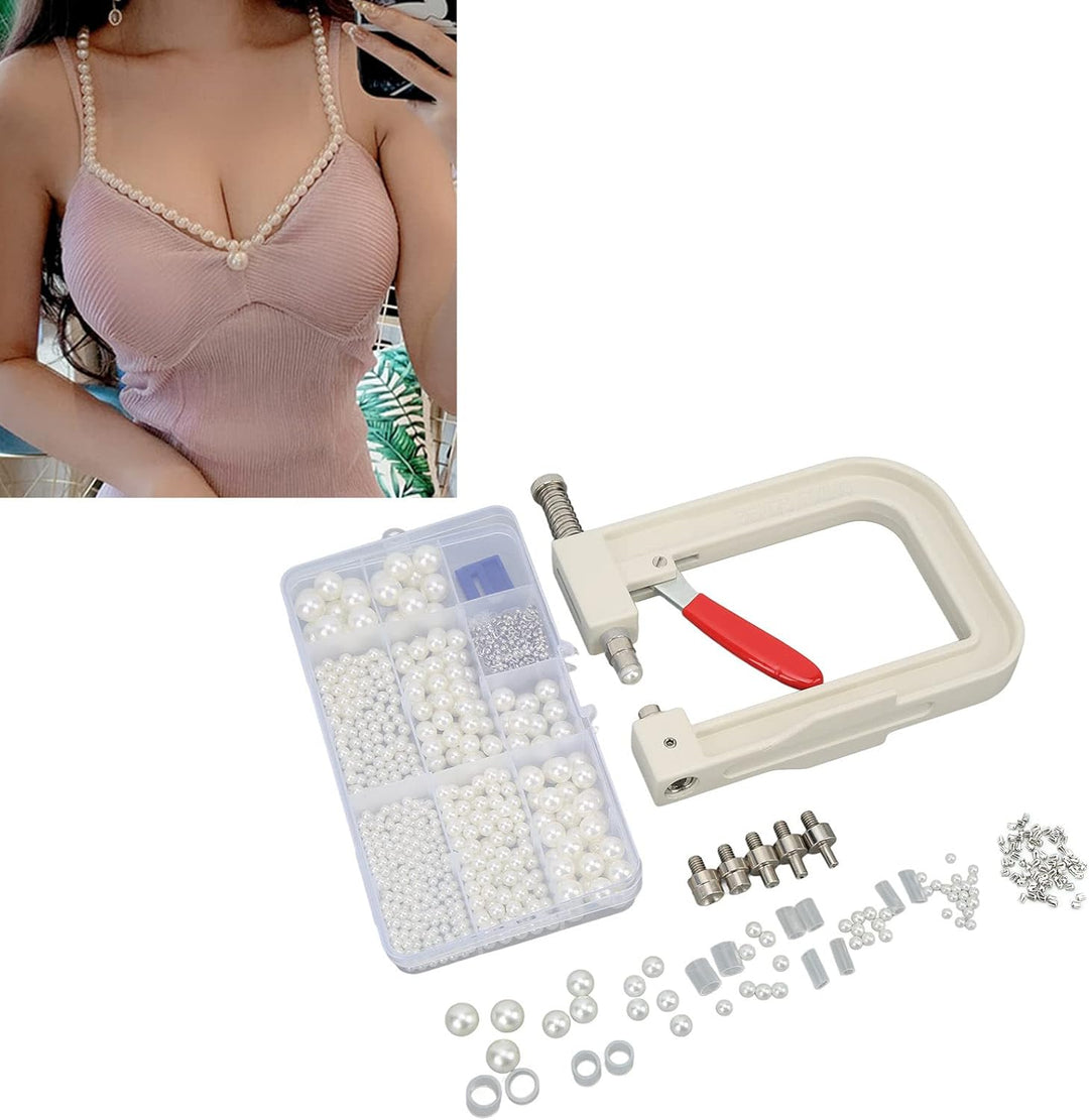 Perlen Setzmaschine Handgefertigte DIY Perle Kappe Niet Handwerk Werkzeug mit 6 Grössen Imitation Pe