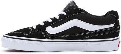 Vans Herren Caldrone Sneaker 48 EU Suede Mesh Black White, 48 EU Suede Mesh Black White