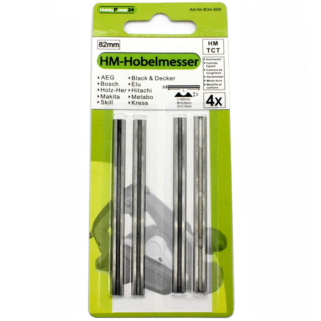 4 Stück HM Wendemesser/Hobelmesser für Ryobi Hobel GH014 / EPN7582 NHG