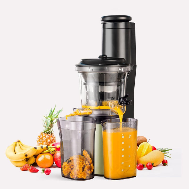 Wiltal Slow Juicer, Elektrischer Entsafter für Obst, Gemüse, Granatapfel, Zitrusfrüchte, Sorbet. 76-