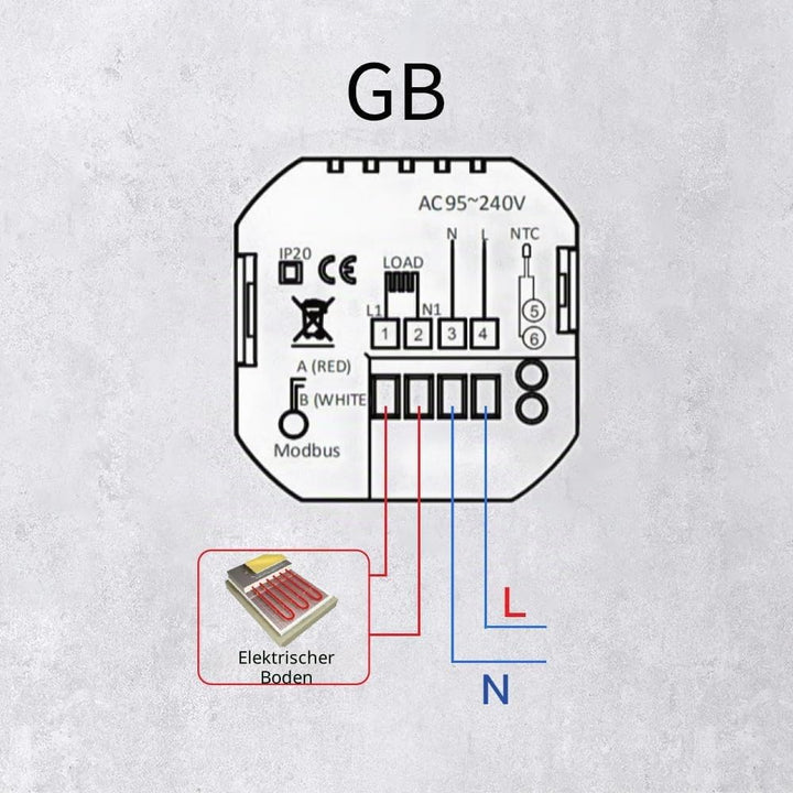 MOES Smart Tuya ZigBee Alexa Funk Elektrische Fussbodenheizung Thermostat für 16A Elektroheizung, Ko