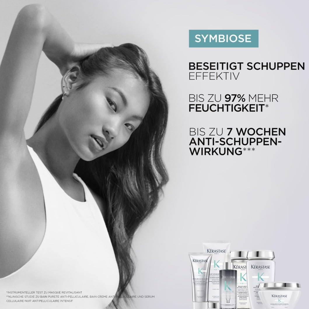 Kérastase Symbiose, Nährende Anti-Schuppen Haarmaske, Für strapaziertes und trockenes Haar, Sulfatfr