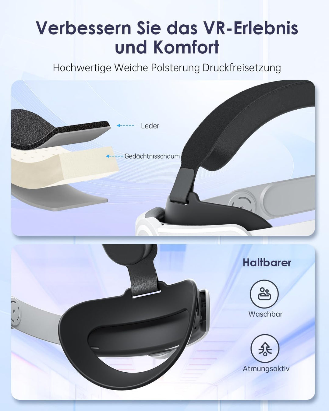 Maecker vr Elite Strap Kompatibel für Quest 3 Strap für Quest 3 Zubehör Bequemer Stabiler Strap Ersa