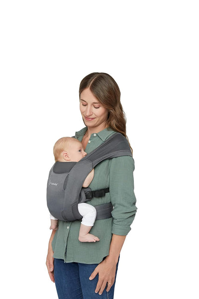 Ergobaby Embrace Soft Air Mesh Babytrage für Neugeborene ab Geburt, 2-Positionen Bauchtrage Baby Tra