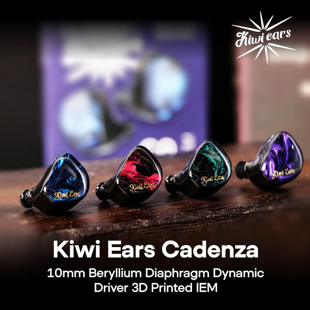 LINSOUL Kiwi Ears Cadenza 10mm Beryllium Dynamic Driver IEM 3D Printed with Detachable Interchangeab