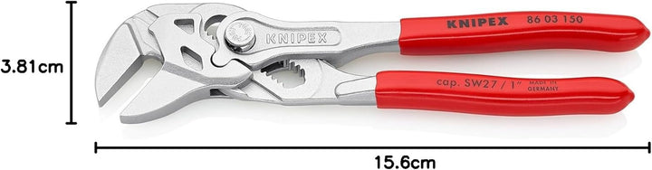 KNIPEX Zangenschlüssel, klein, Multi-Schraubenschlüssel, Chrom-Vanadium, Rostschutz verchromt, 150 m