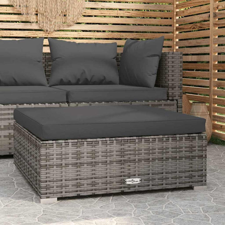 vidaXL Garten Fusshocker mit Kissen Modular Gartenhocker Sitzhocker Fussbank Hocker Gartenmöbel Balk