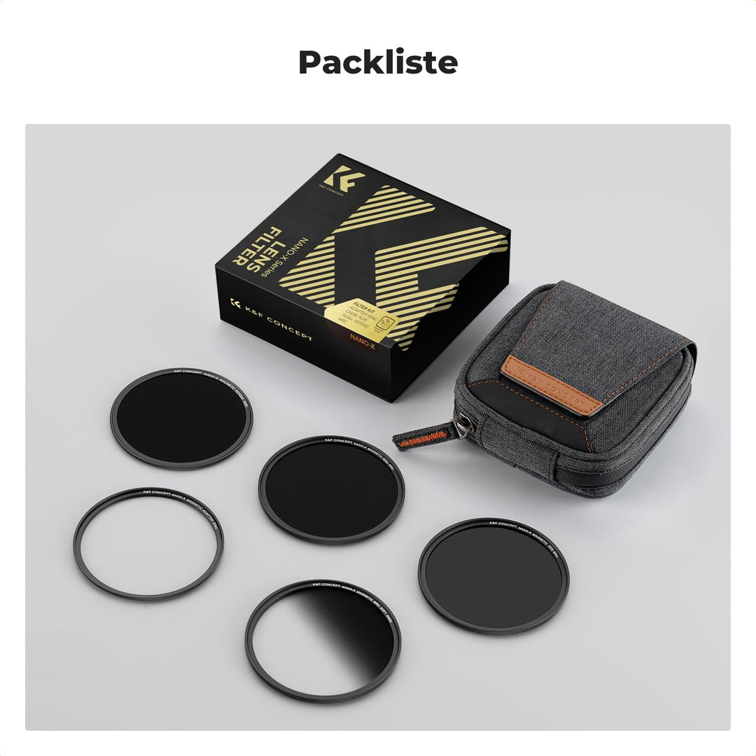 K&F Concept Magnetic Filter Set Nano X-Serie 82mm Magnetisches Schnellwechsel System Quick Swap Syst
