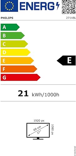 Philips 271V8L - 27 Zoll FHD Monitor, AdaptiveSync (1920x1080, 75 Hz, VGA, HDMI) schwarz ohne Lautsp