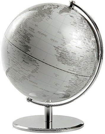 emform Tischglobus Darkchrome Planet, Aluminium & Kunststoff, 250 x 300 mm, Darkchrome