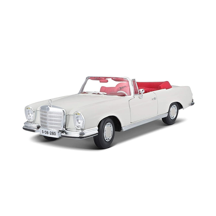 Maisto Mercedes 280SE, Modellauto mit Federung, Massstab 1:18, Türen und Motorhaube beweglich, Ferti