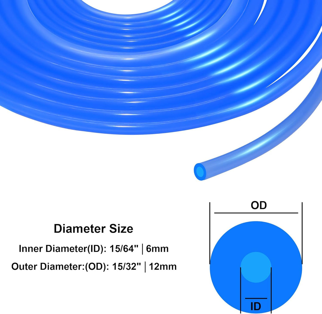 LAVMHAB Vakuum Silikonschlauch, 6mm ID x 12mm OD 3mm Wandstärke 3 Meter Länge, Silikon Vakuumschlauc