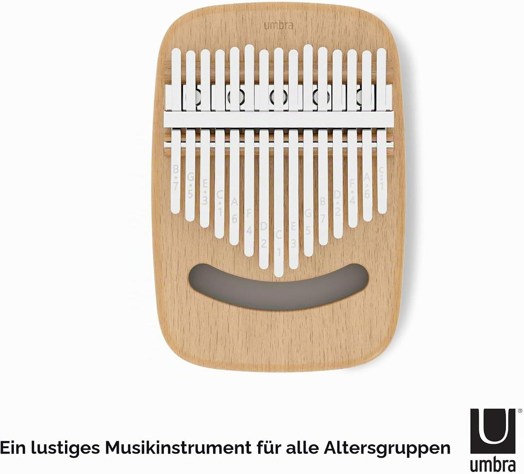Umbra Strumba Kalimba Daumenklavier mit 15 Tasten, tragbares Fingerklavier, Dekoratives Musikinstrum