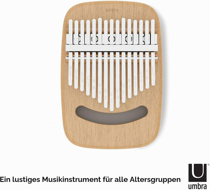 Umbra Strumba Kalimba Daumenklavier mit 15 Tasten, tragbares Fingerklavier, Dekoratives Musikinstrum