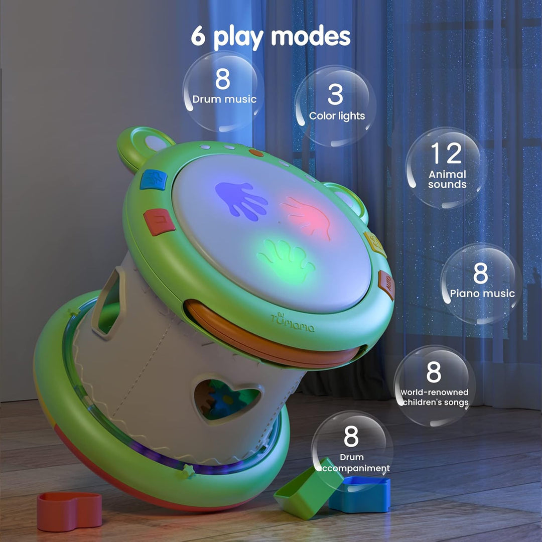TUMAMA Baby Musical Elektronisches Spielzeug,Baby Musik Trommel Musikinstrumente sensorisches Spielz