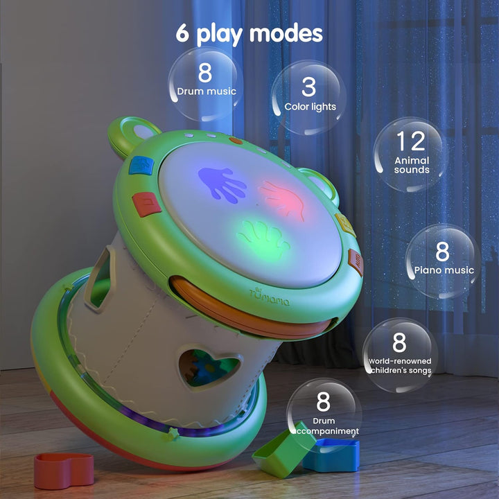 TUMAMA Baby Musical Elektronisches Spielzeug,Baby Musik Trommel Musikinstrumente sensorisches Spielz