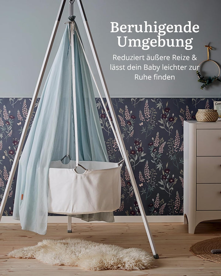 Leander Betthimmel für Leander Classic™ Wiege Dusty Blue - Babybett Himmel fürs Babyzimmer - Leichte