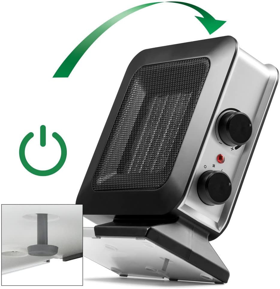 TROTEC Keramik Heizlüfter TFC 13 E – Heizleistung 700 W / 1400 W – Elektroheizung mit Thermostat, Ra