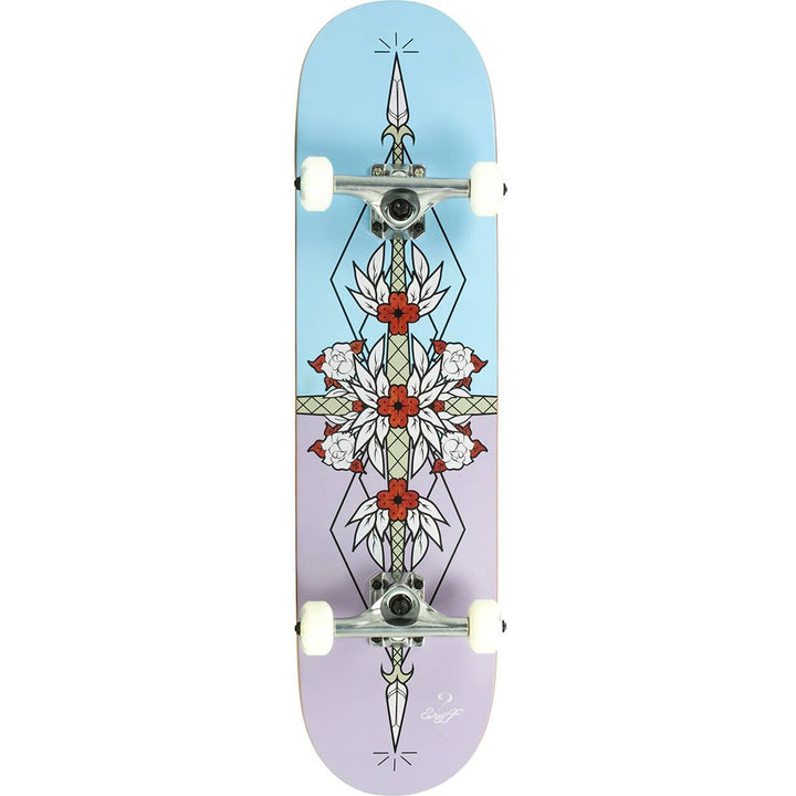 Flash Complete Skateboard 8" x 32" Lila / Blau (mehrfarbig), 8" x 32" Lila / Blau (mehrfarbig)