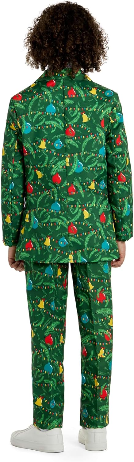 Suitmeister Weihnachtsanzug für Jungen - lustige hässliche Weihnachtskleidung mit echten Lichterner