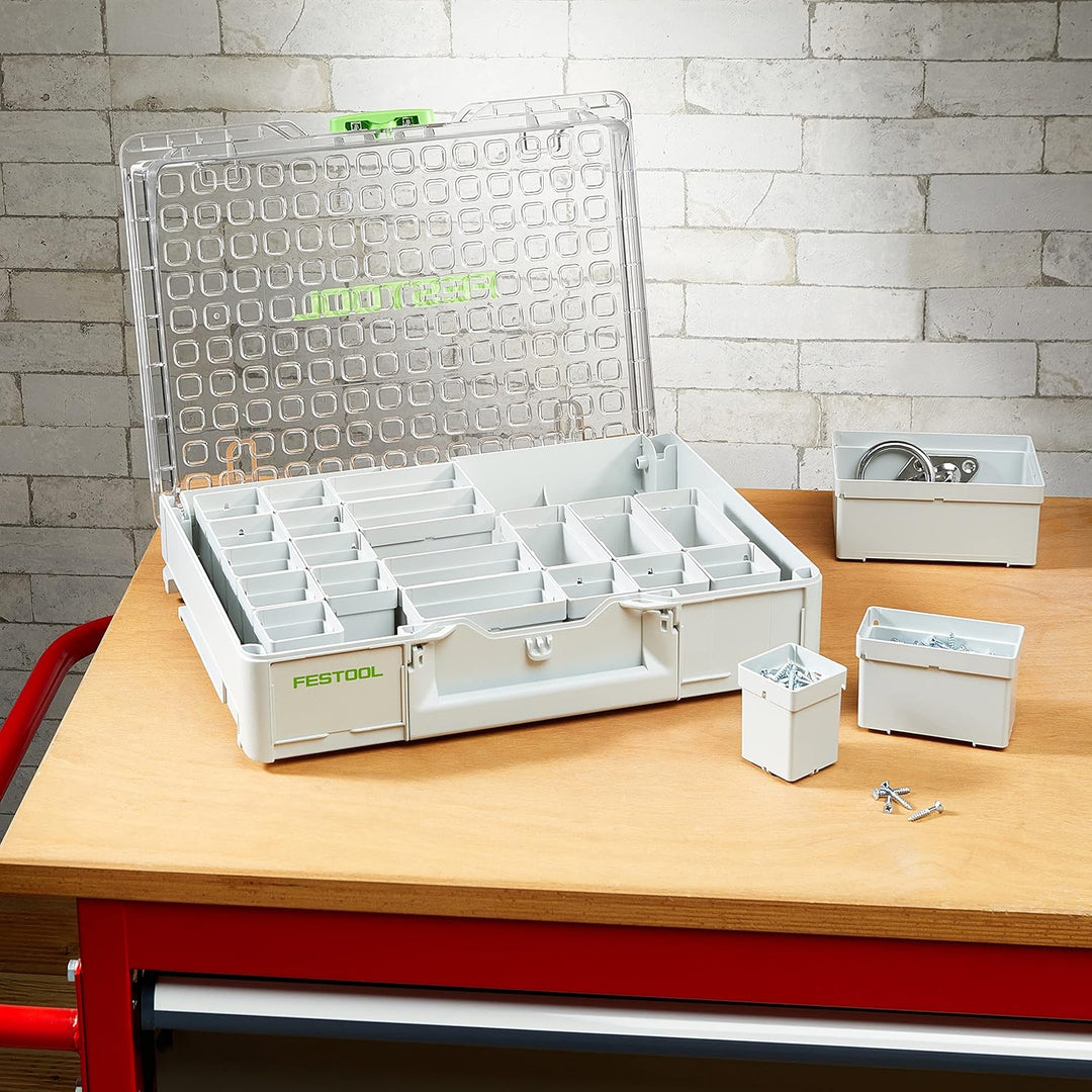 Festool Systainer³ Organizer SYS3 ORG M 89 22xESB (mit Einsatzboxen verschiedene Grössen) Transparen