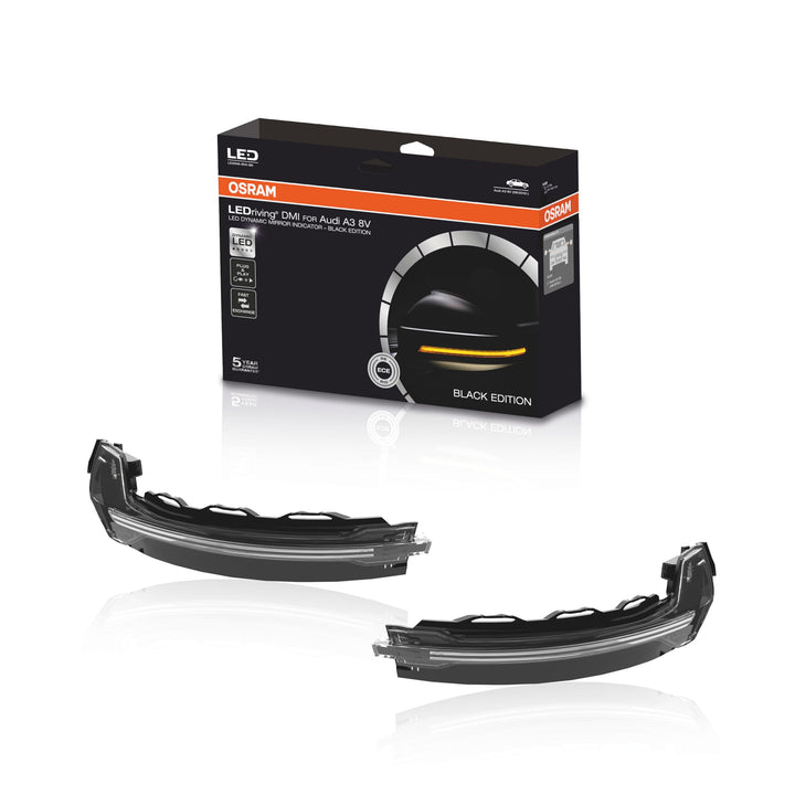 Osram LEDDMI 8V0 BK S LEDriving dynamischer LED Spiegelblinker - Black Edition, Audi A3 8V, Set of 2