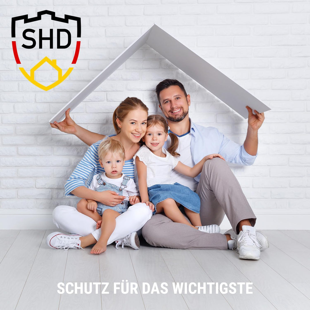 SHD by OneConcept Rauchmelder mit Magnethalterung, 6X Mini-Rauchmelder, Feuermelder mit Batterie, Ra