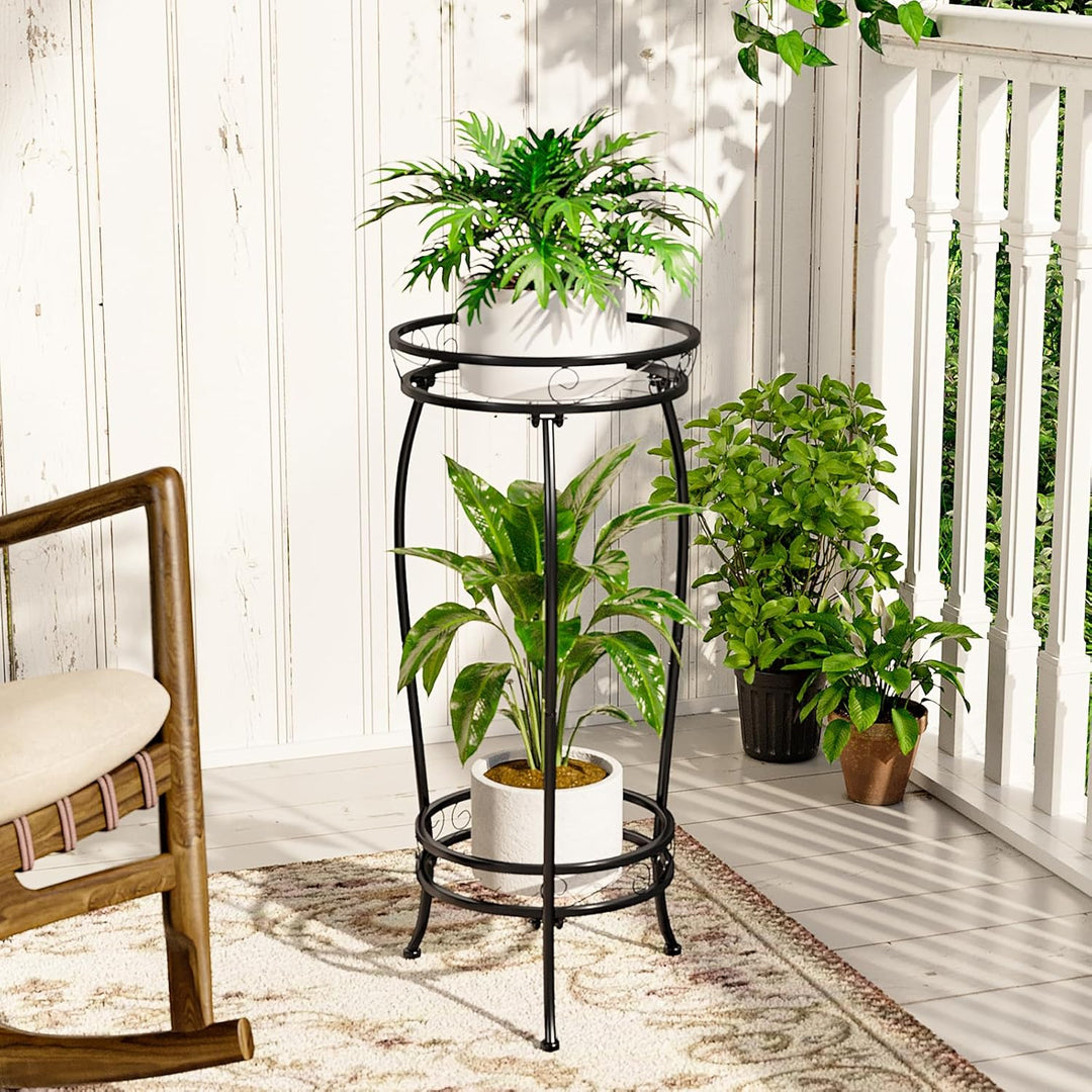 Bamworld Blumenständer Metall Pflanzenständer Blumenhocker Schwarz Hoc – techstudio.ch