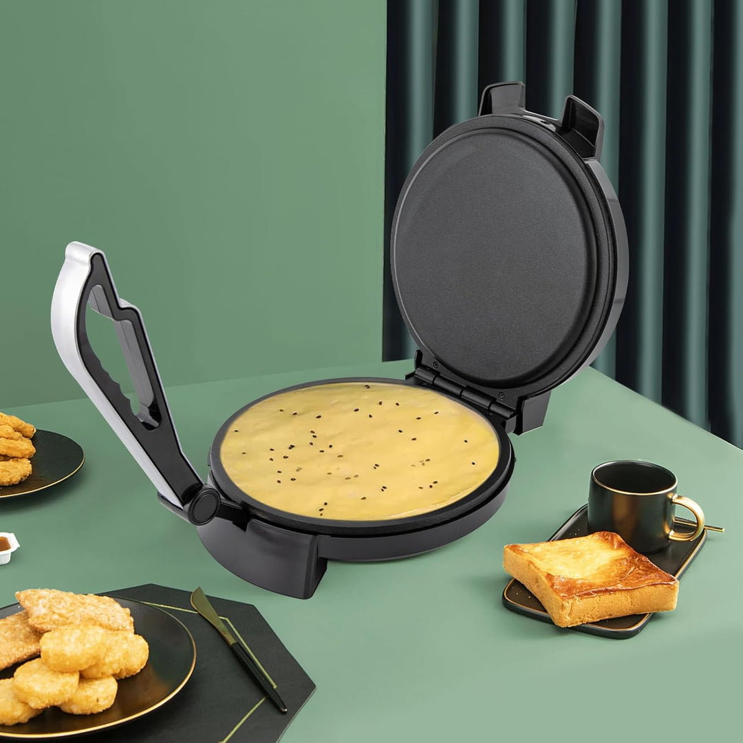 Crepes Maker 1200W Elektrischer Pancake Maker Roti Maker, Antihaftbeschichtung, Doppelseitige Heizun