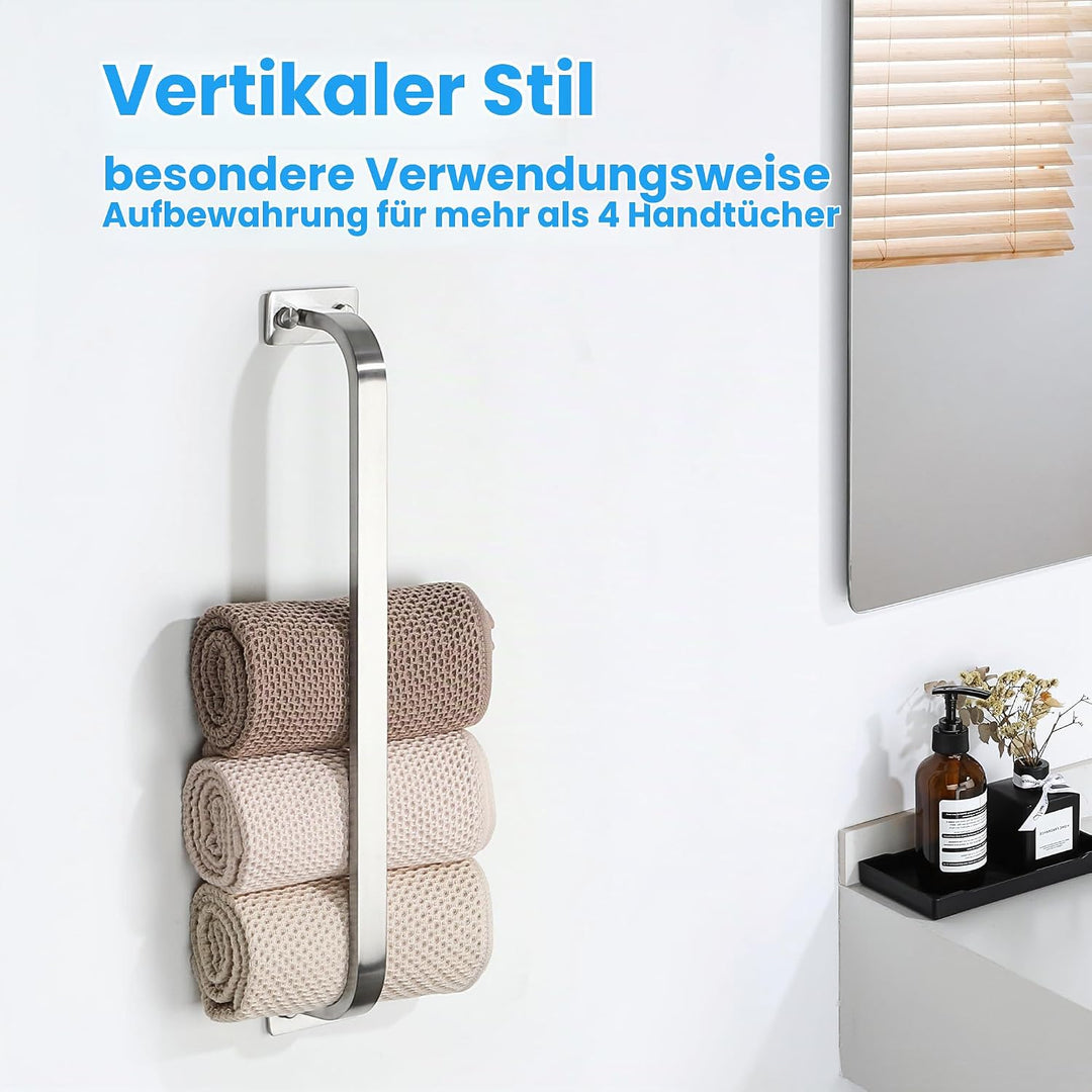 Mooche 40cm SUS304 Edelstahl Handtuchhalter, Wandmontage Handtuchständer, Handtuchstange Bad Handtuc